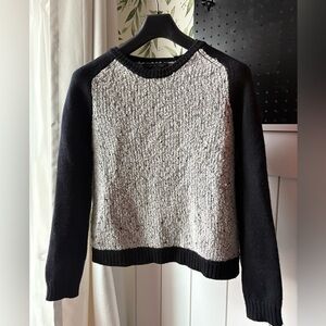 Rag and Bone Color Block Sweater Size Medium Women's Gray/Black Wool Blend